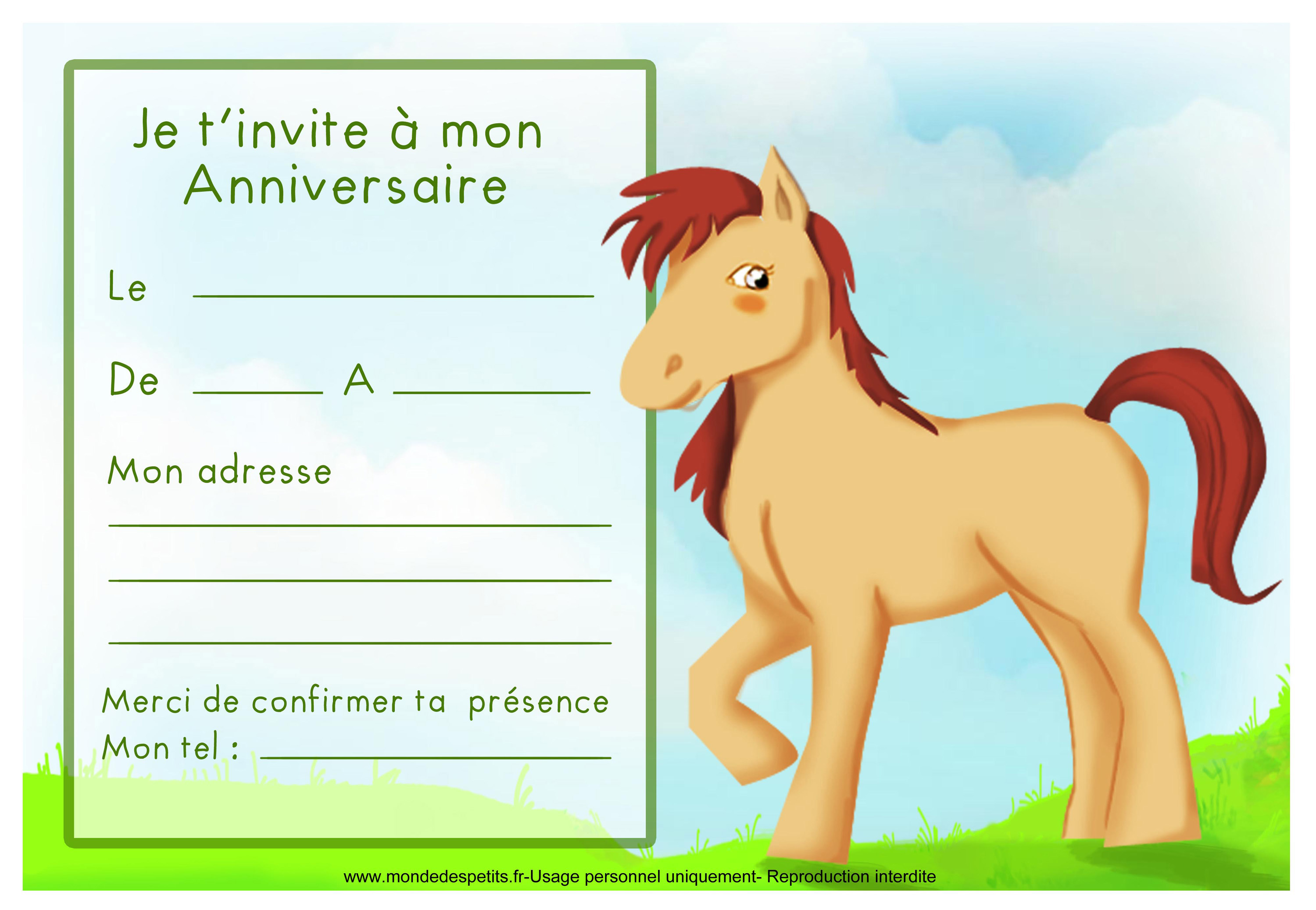 carte d invitation d anniversaire a imprimer gratuitement