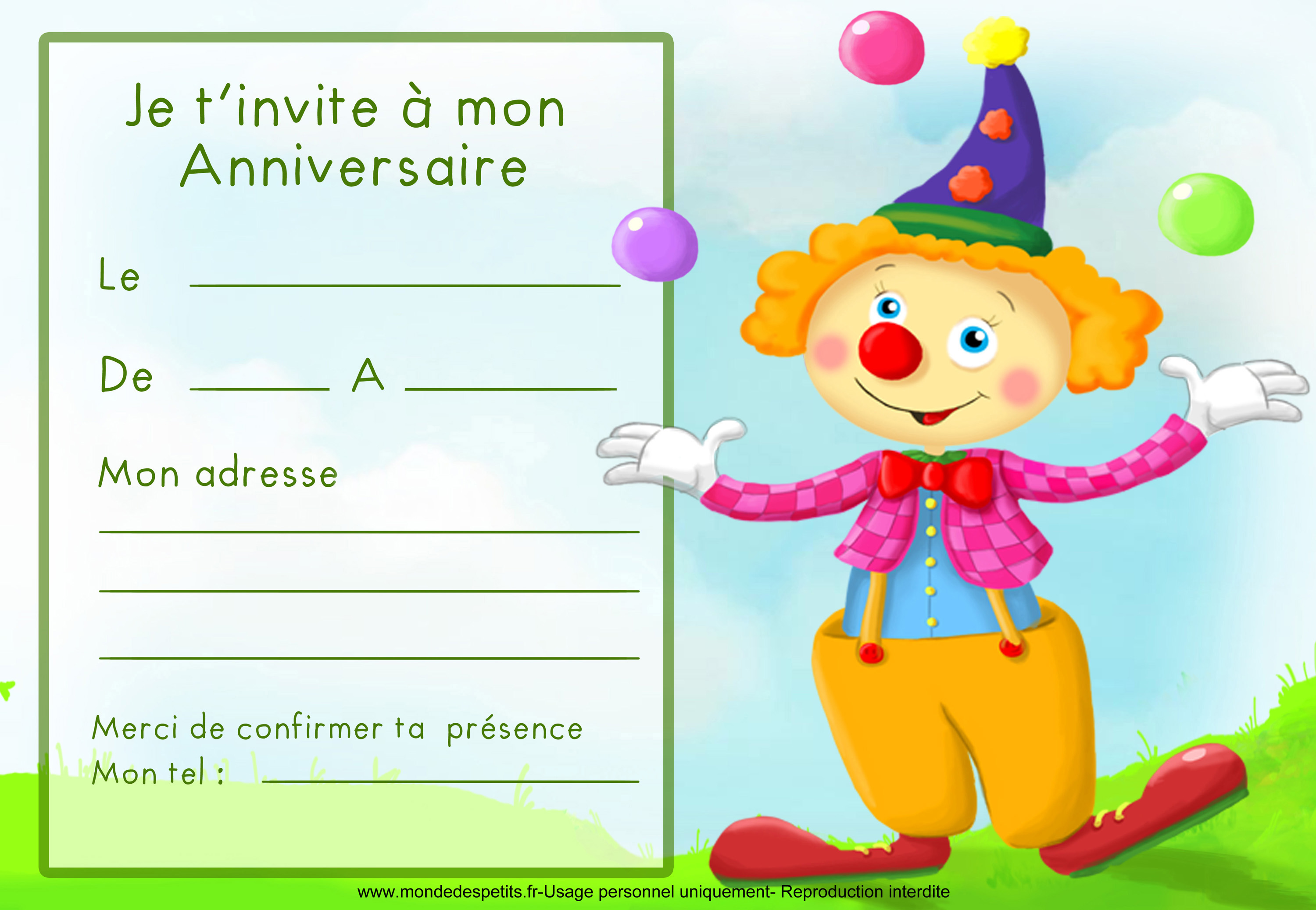 carte anniversaire un an