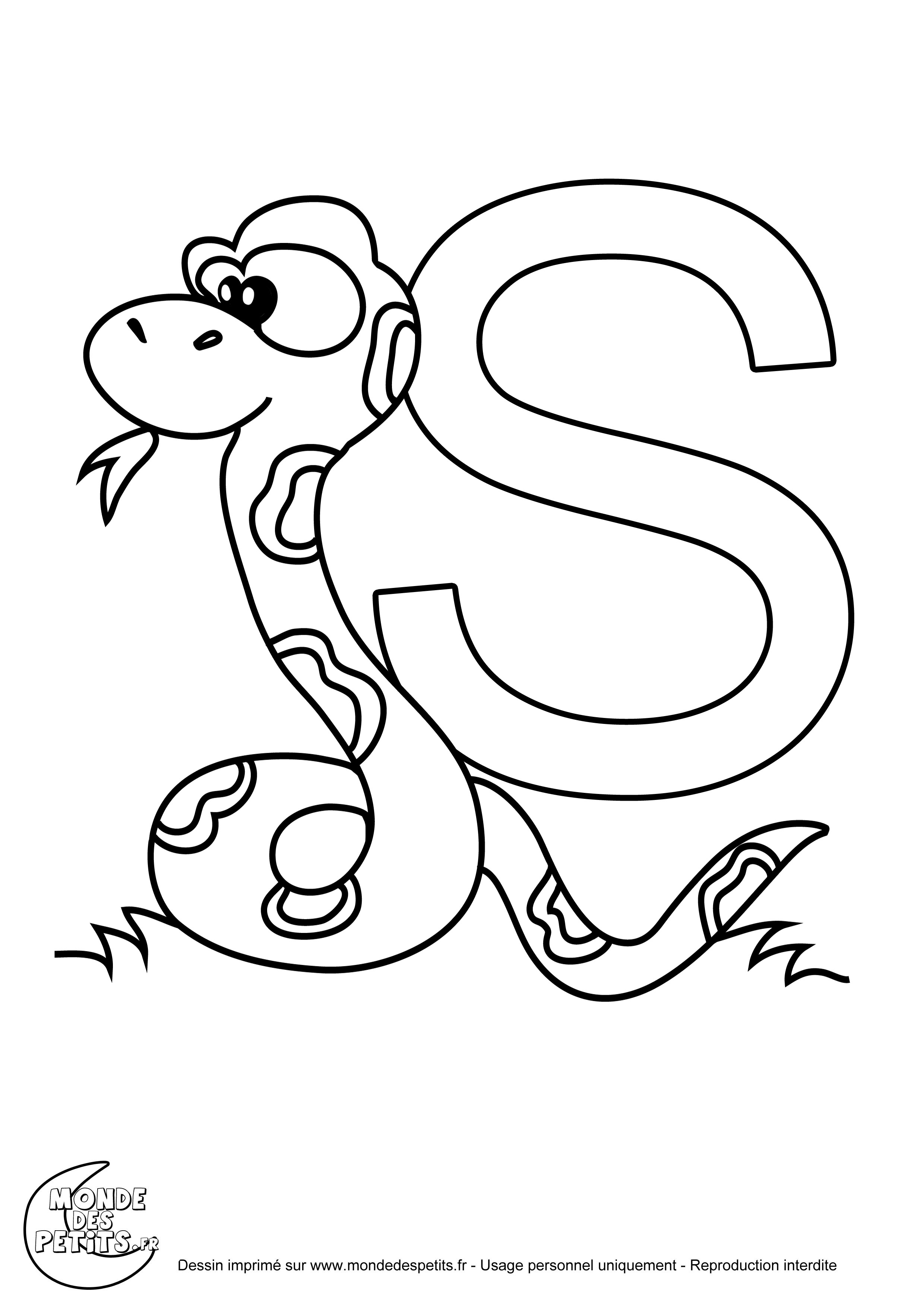 Coloriages gratuit pour enfants sur les lettres de l alphabet