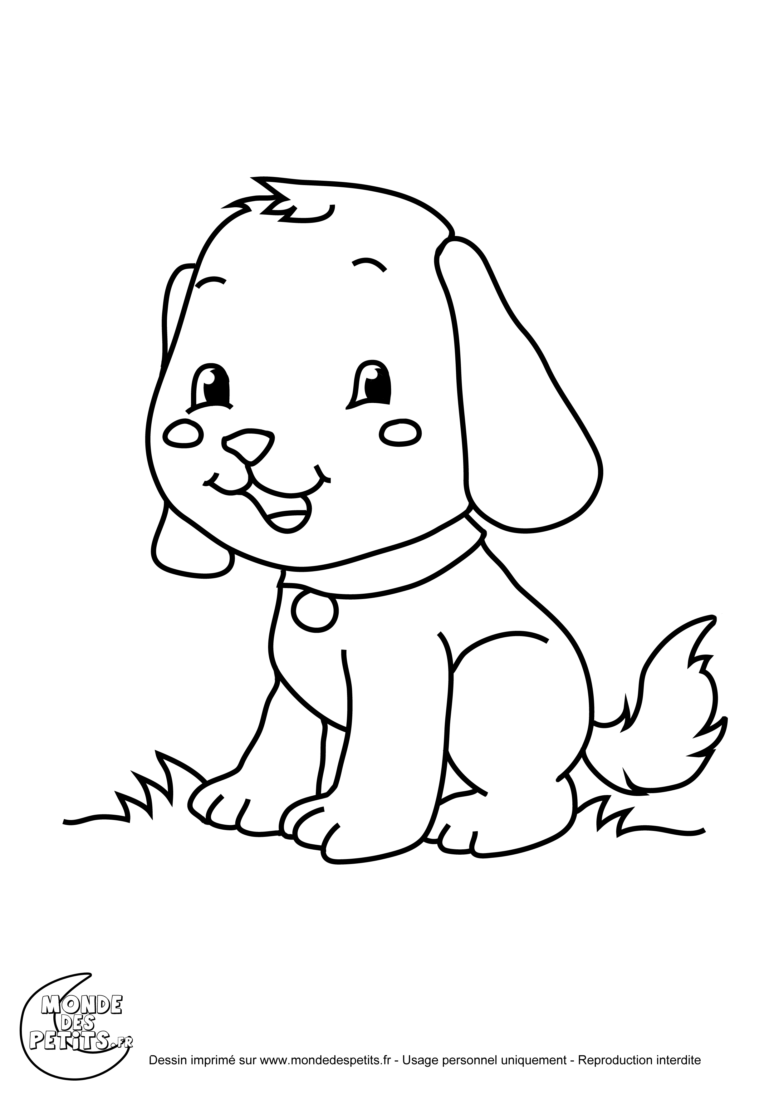 Coloriage le chien animal domestique