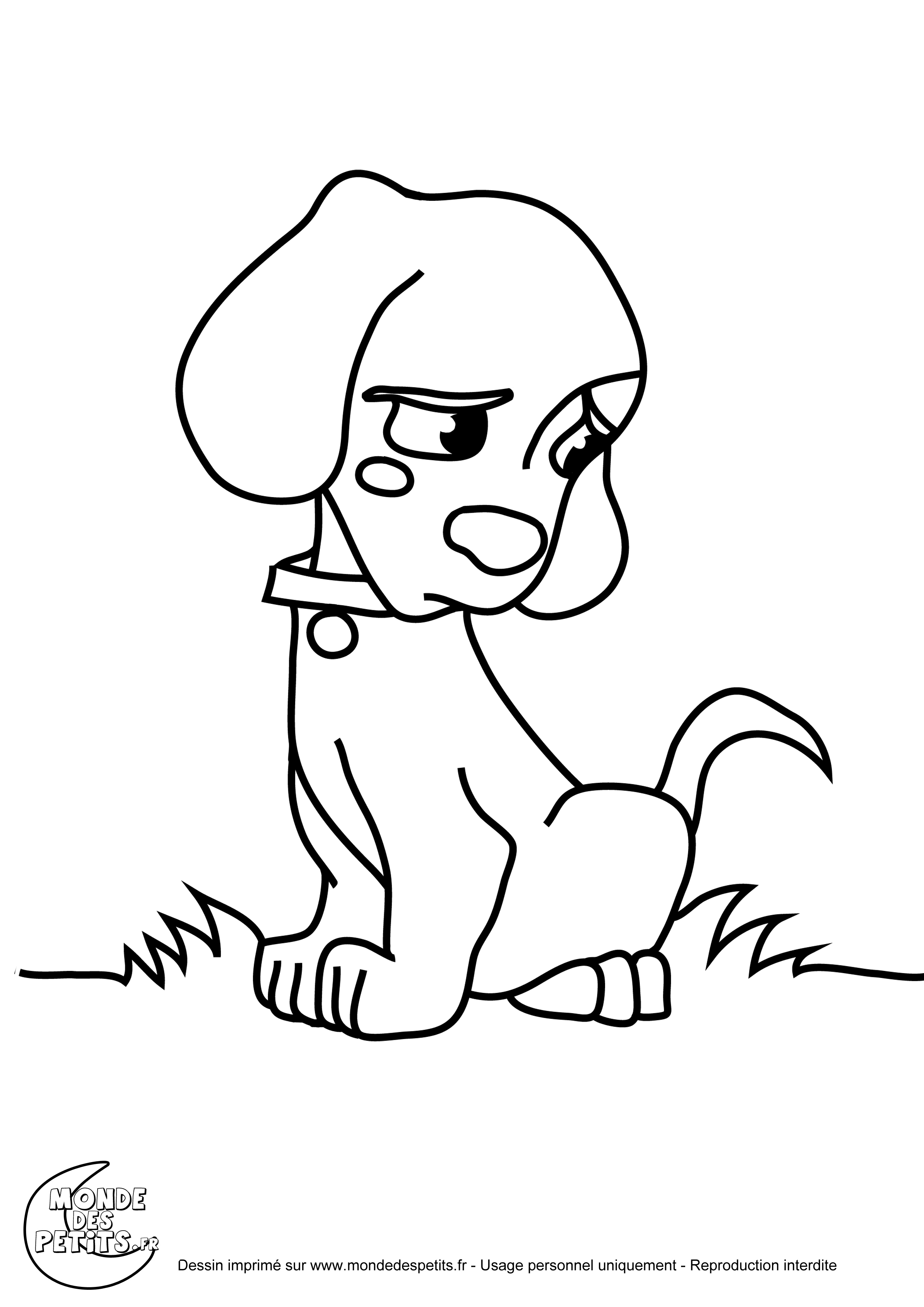 Coloriage De Petit Chien