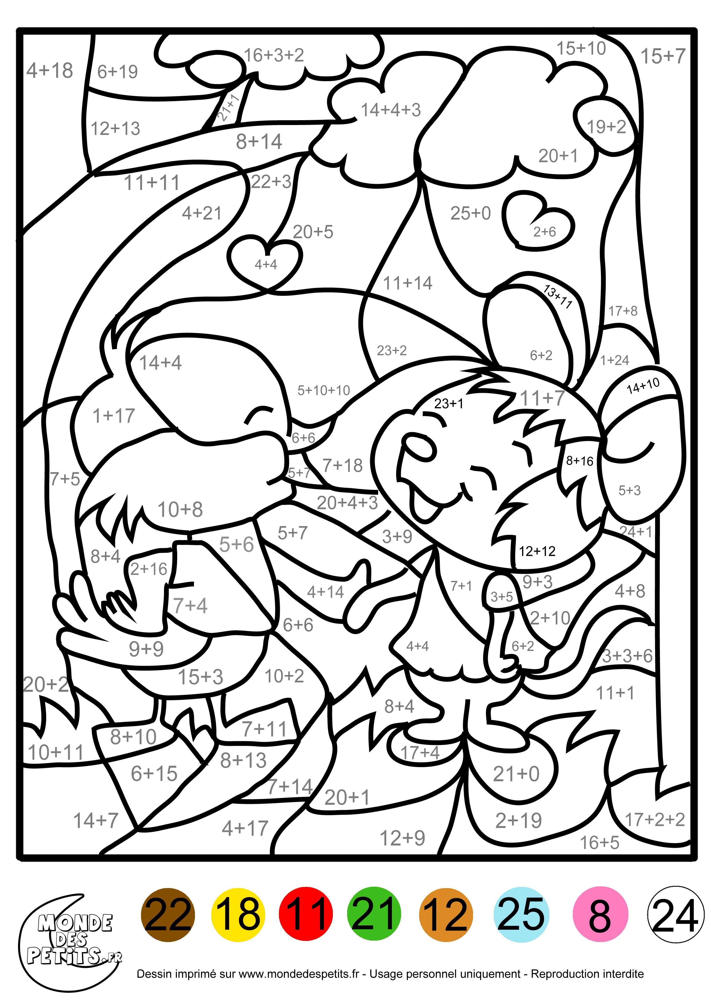 Coloriage204 coloriage magique ce1 addition coloriage magique ce1 addition