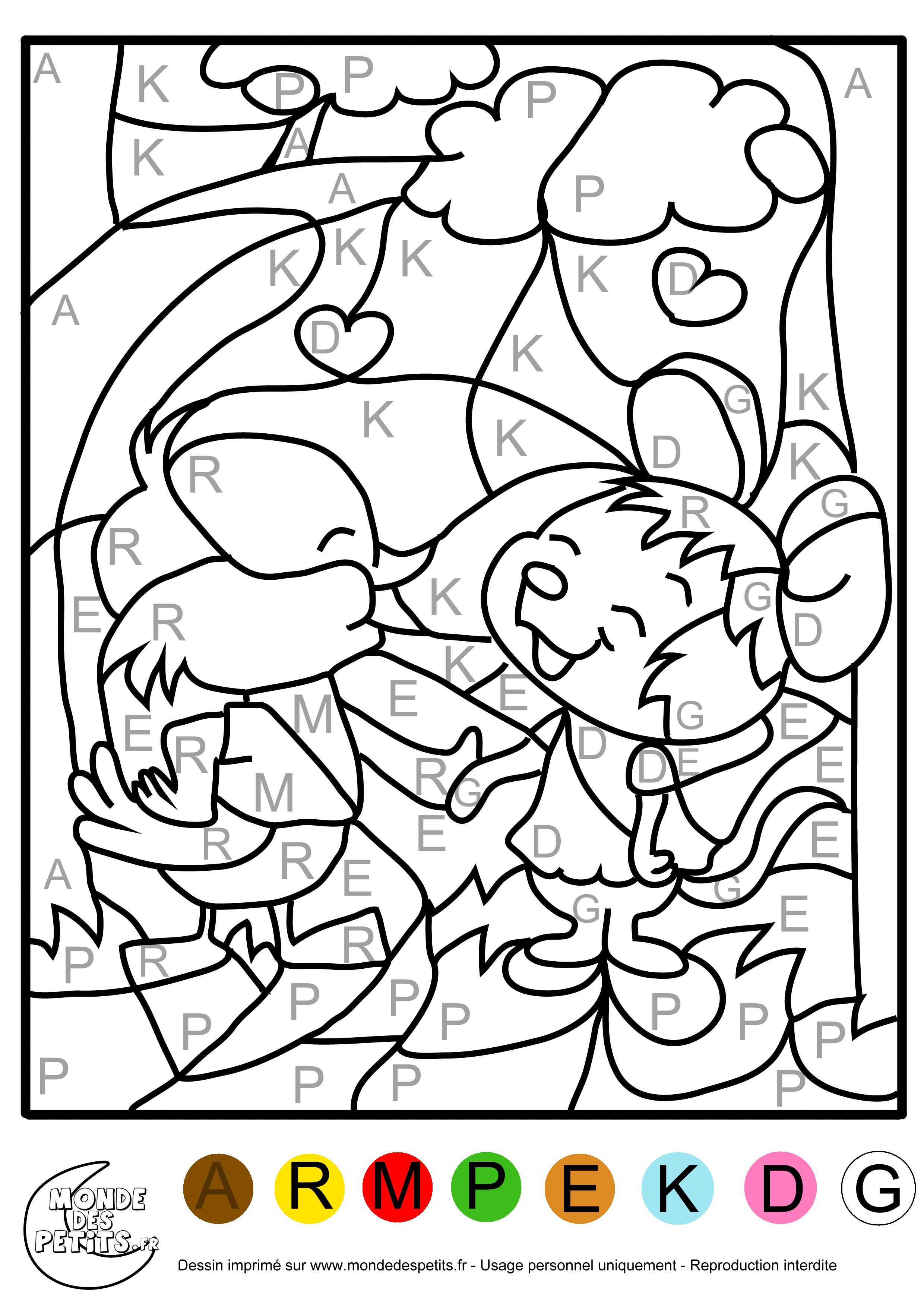 Coloriages magiques L'alphabet Monde des petits - coloriage magique alphabet