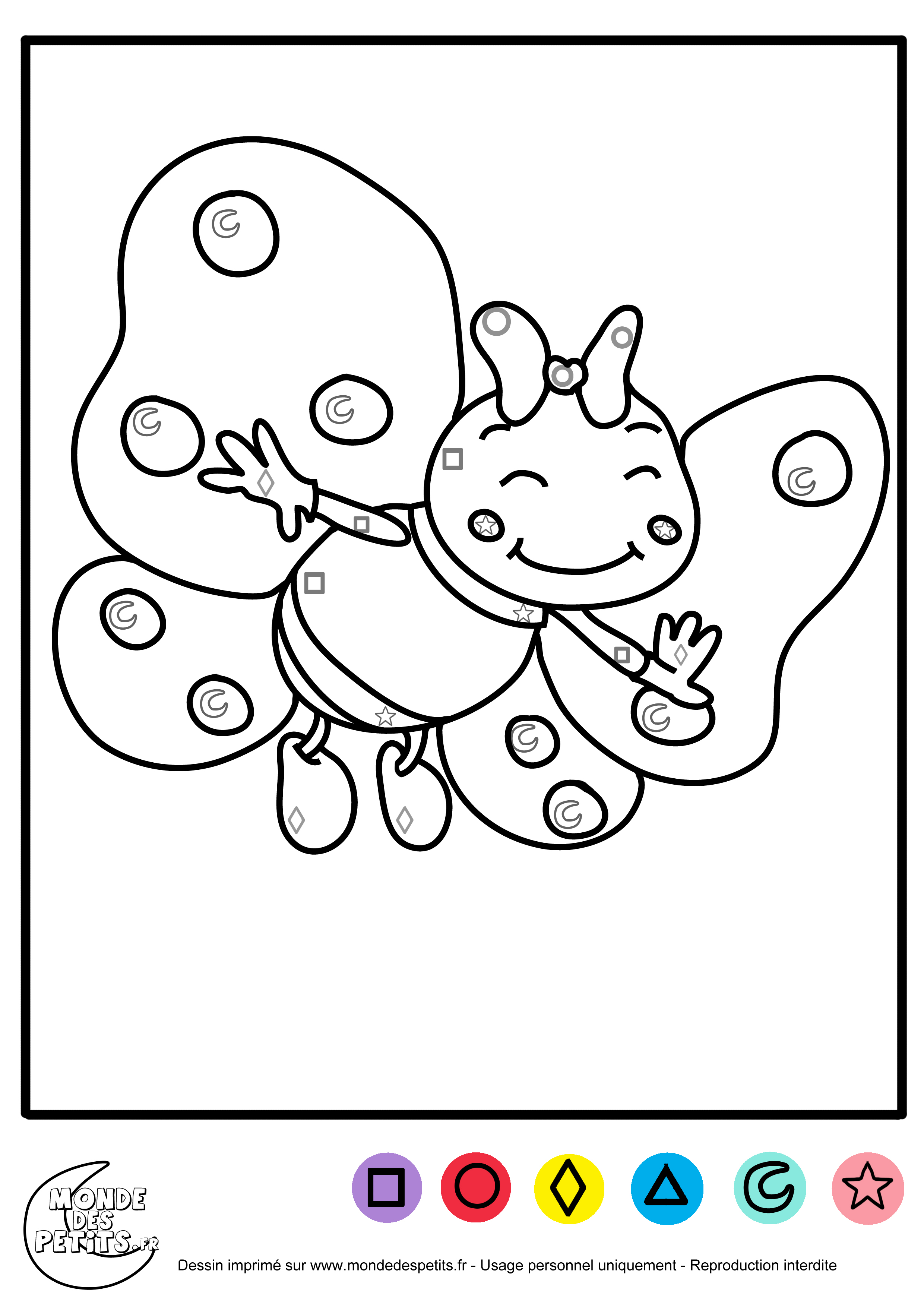 Coloriage magique apprendre avec les formes Coloriage magique Pour