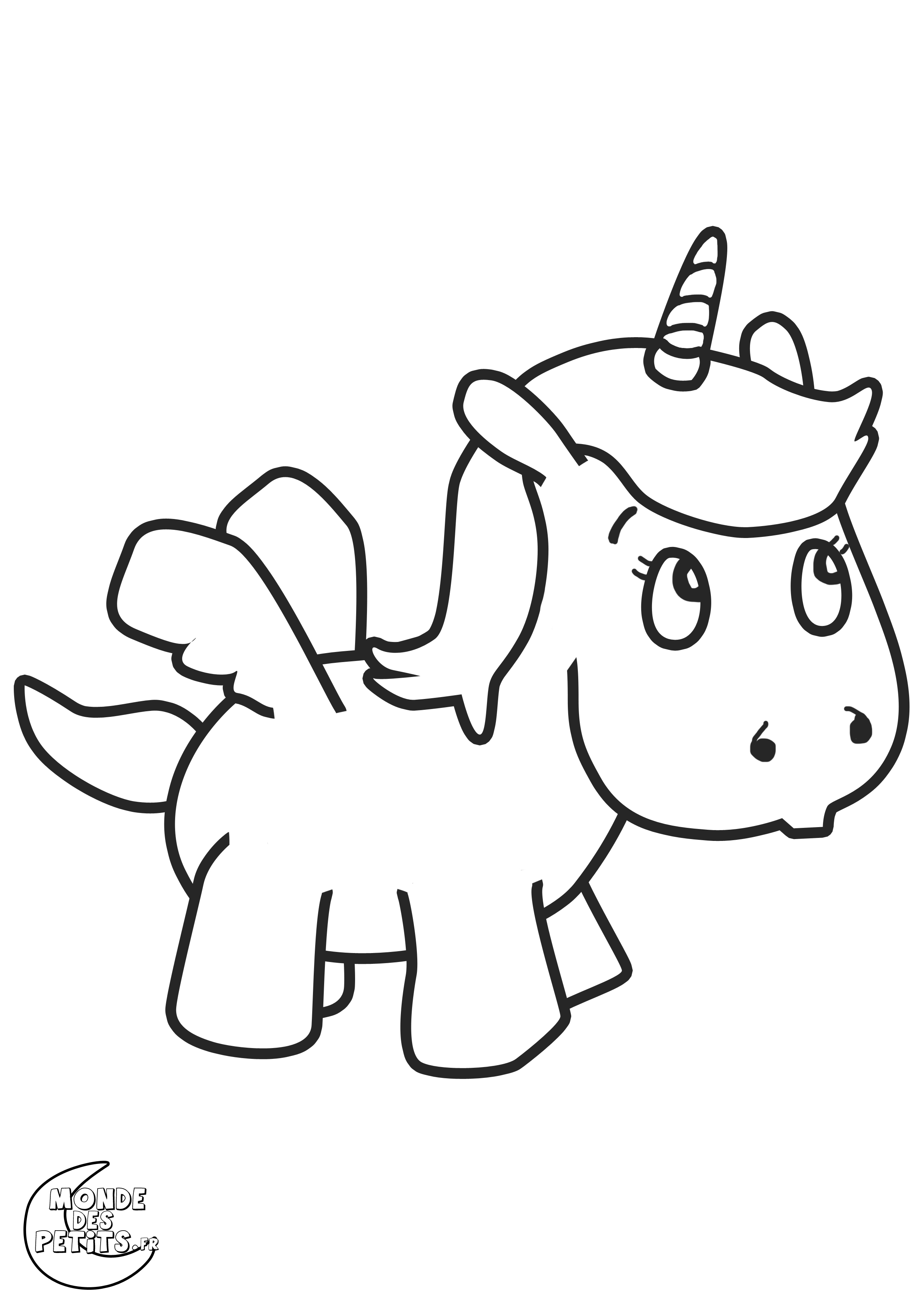 bébé poney Coloriage licorne