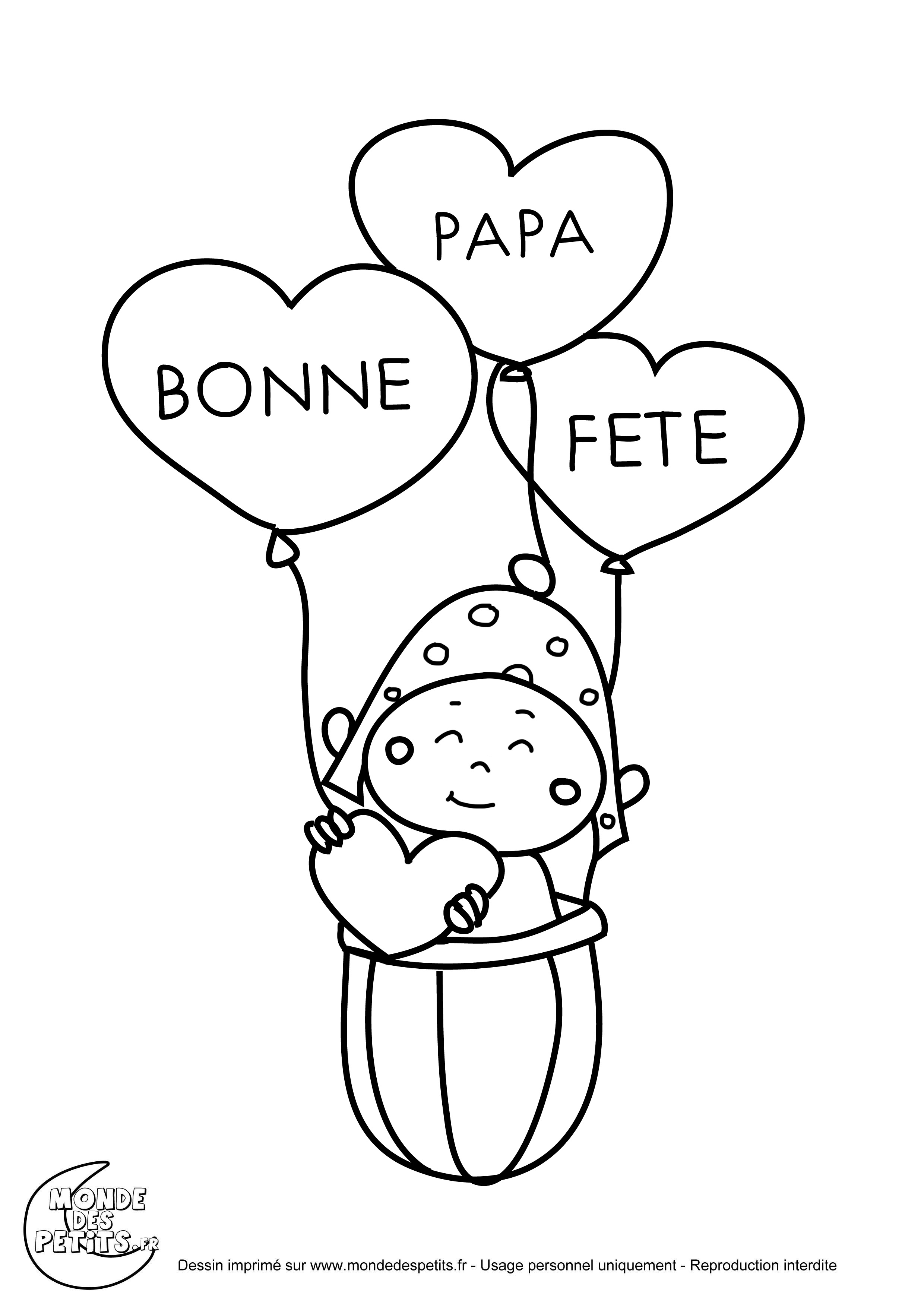 Coloriage pour la fªte des p¨res Coloriages Bonne fªte papa Coloriages enfants Bonne fªte papa