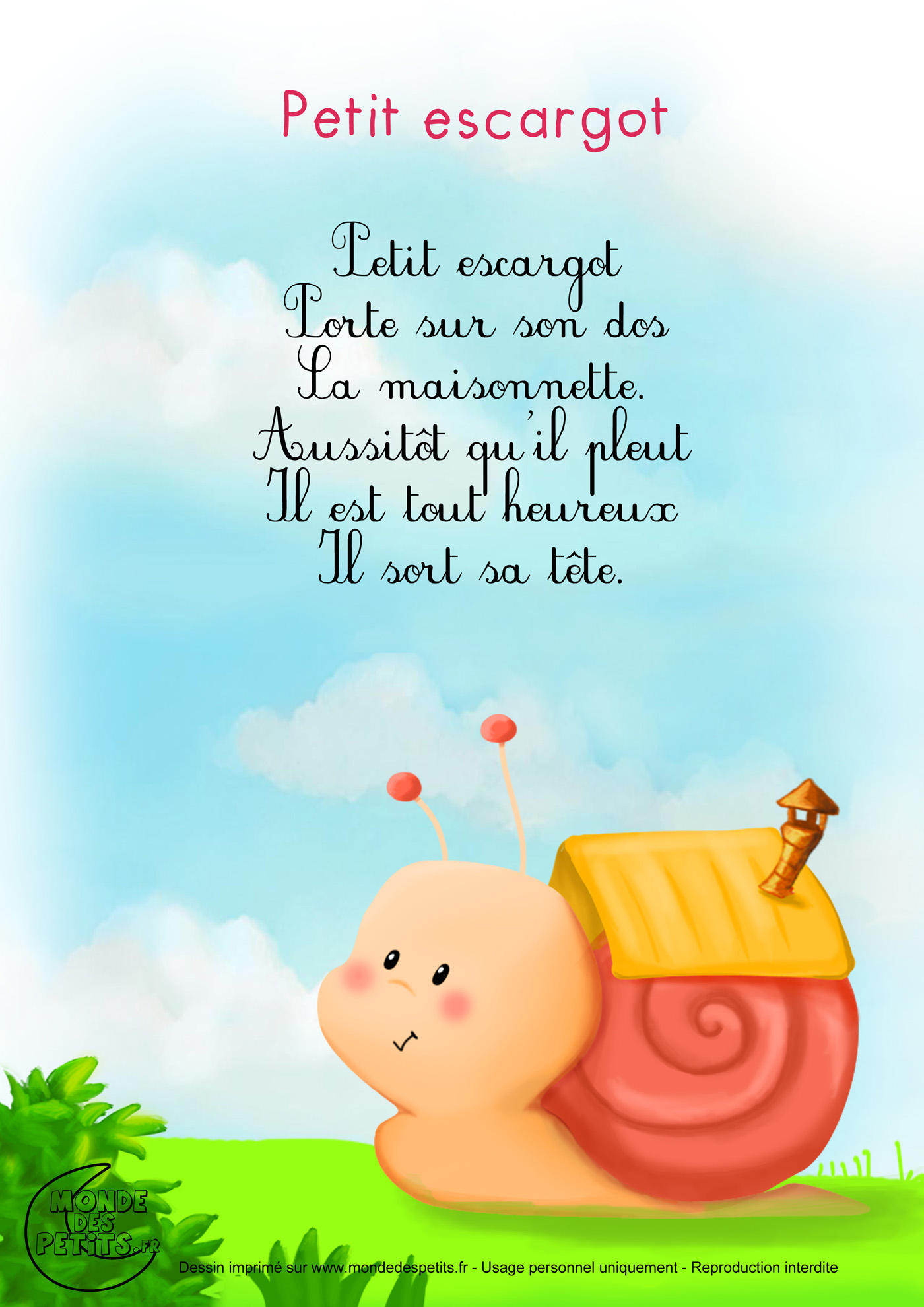 comptine-paroles-escargot | Lockscreen, Lockscreen screenshot, Weather