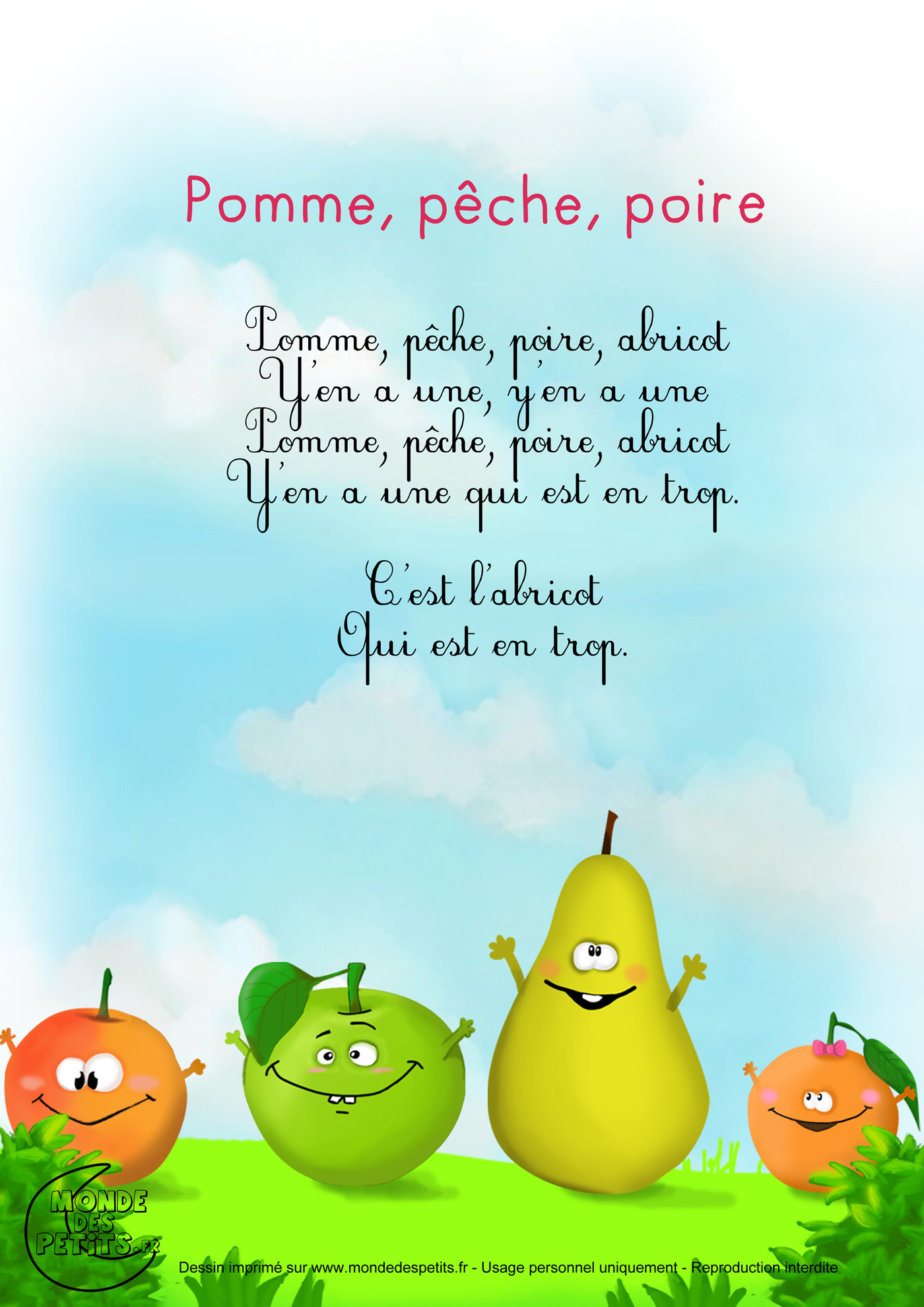 Pomme, pêche, poire, abricot 1