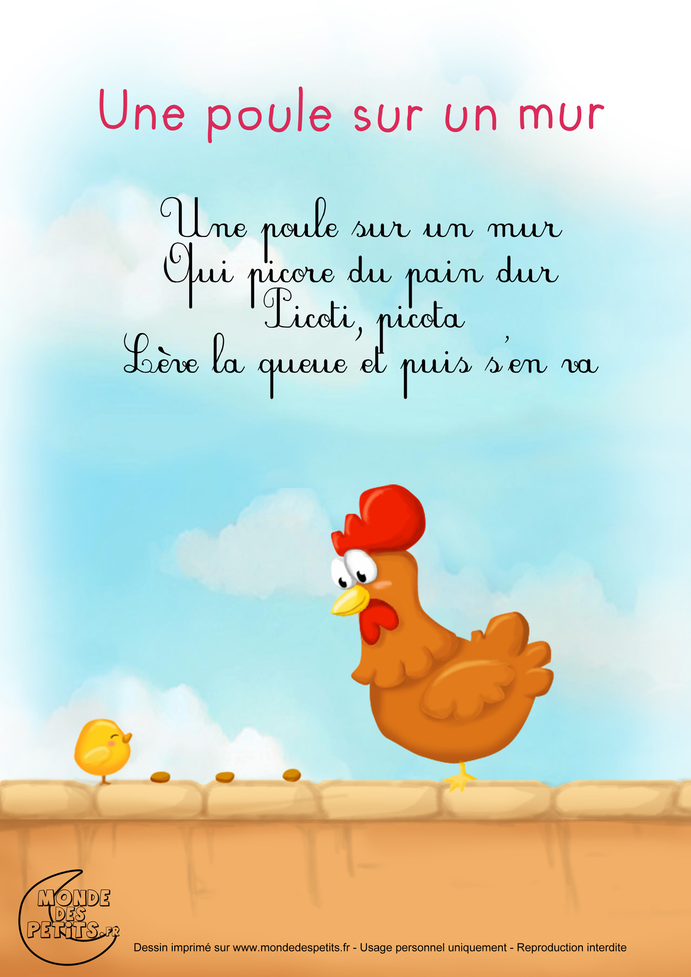 Une poule sur un mur 2