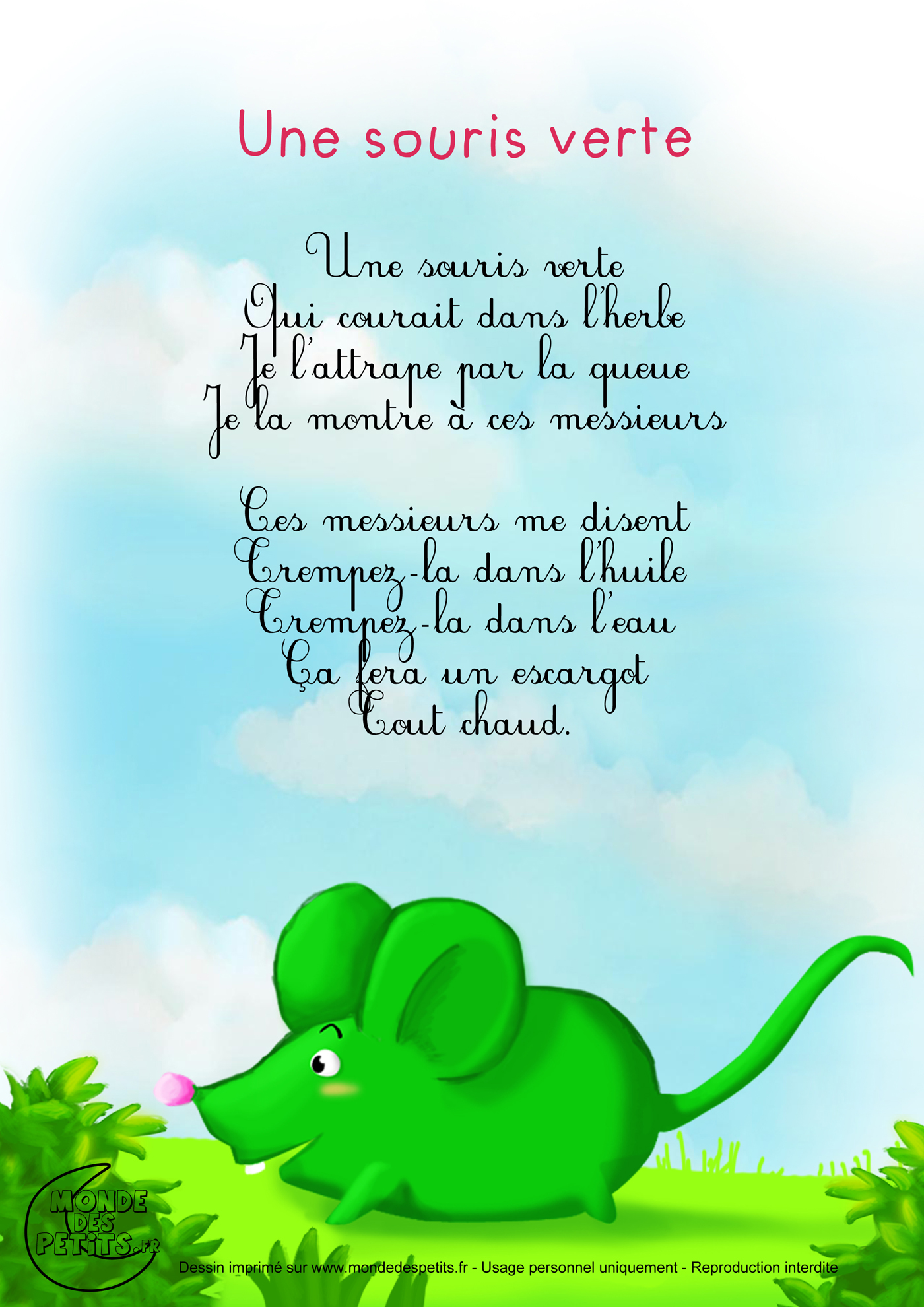 Une souris verte 1