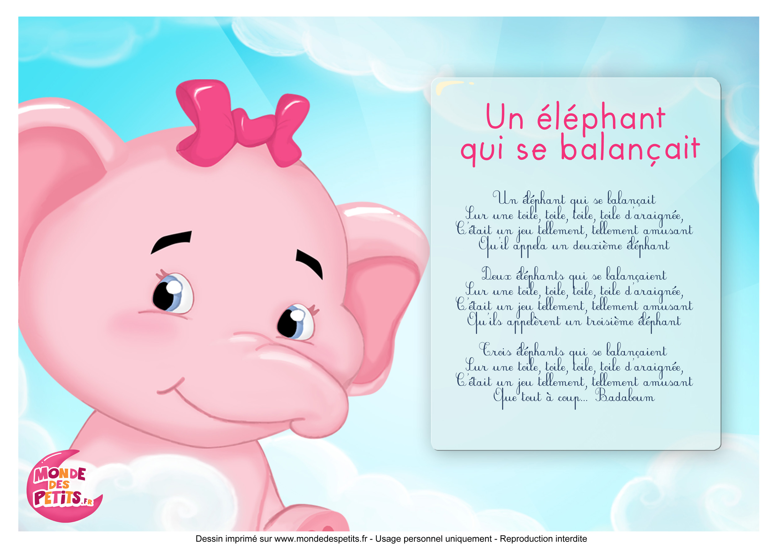 Un éléphant qui se balançait