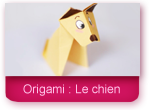 Origami: le chien en papier plié