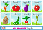 Cartes à imprimer apprendre les légumes