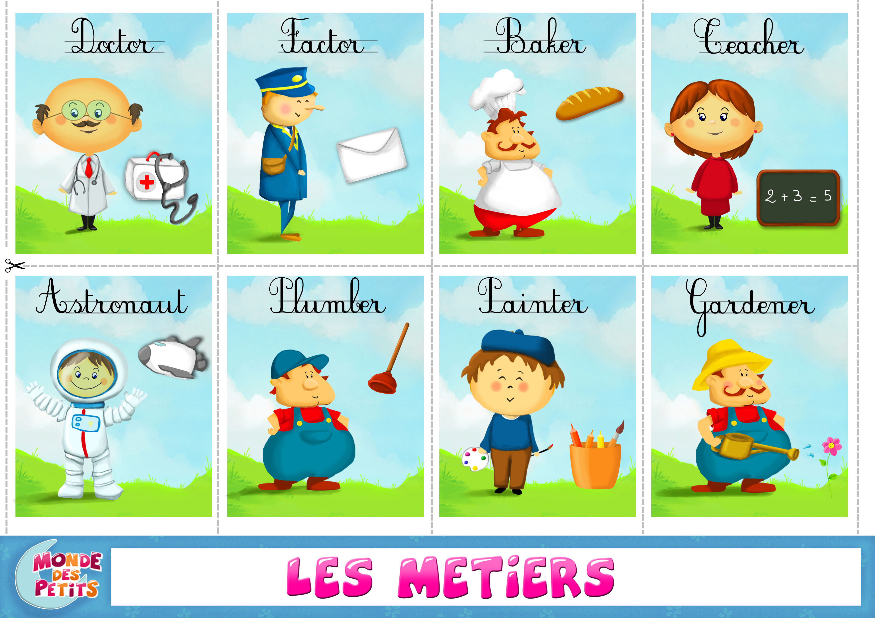Series en francais. Профессии на французском языке. Профессии на французском карточки. Профессии на французском для детей. Карточки для малышей на французском языке.