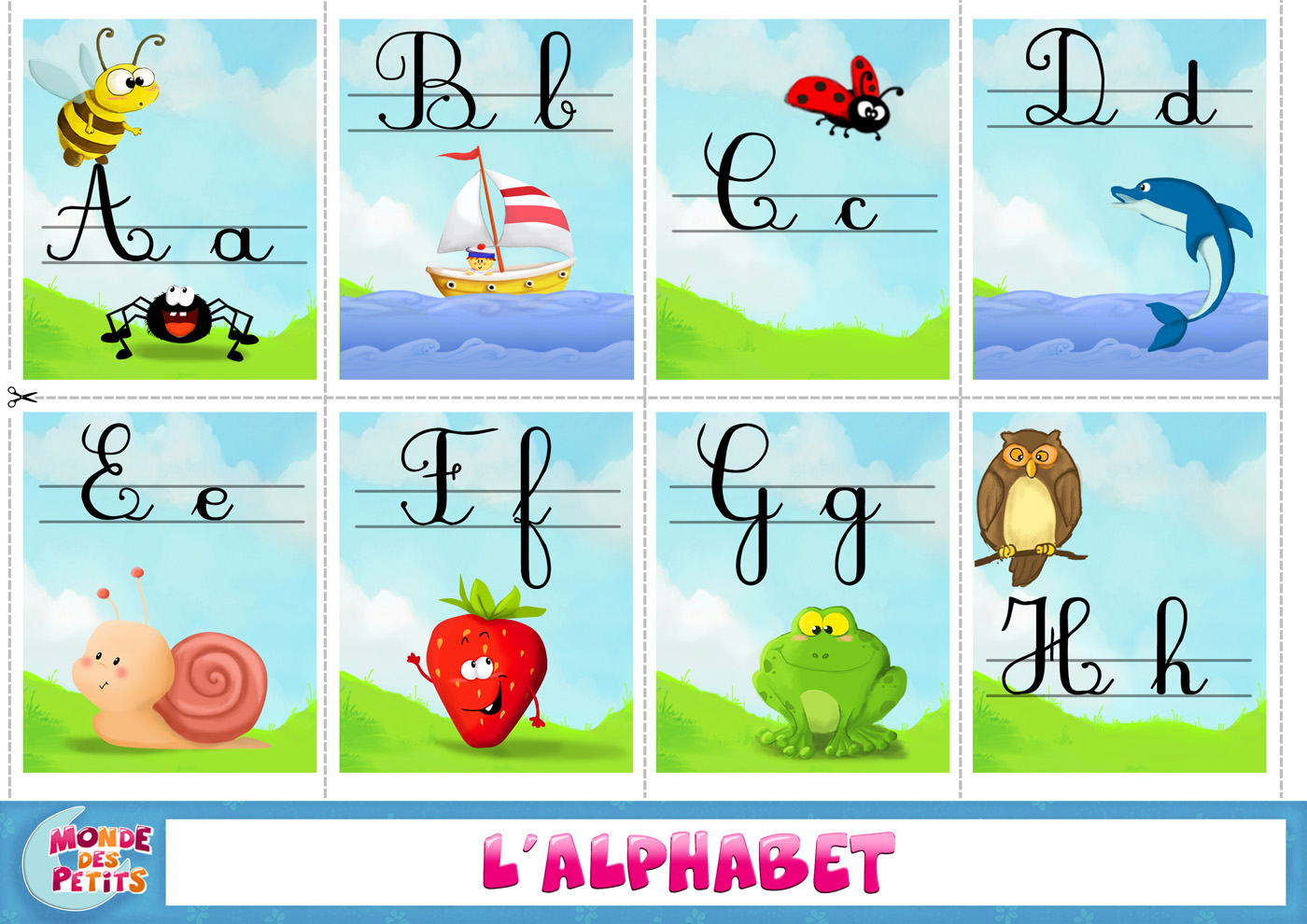 Apprendre en vidéo  Apprendre l'alphabet, Alphabet francais a imprimer,  Alphabet