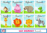 Apprendre les animaux de la savane en anglais