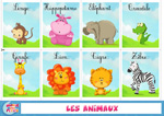 Apprendre les animaux de la savane aux bébés