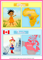 Fiches pour apprendre les pays du monde