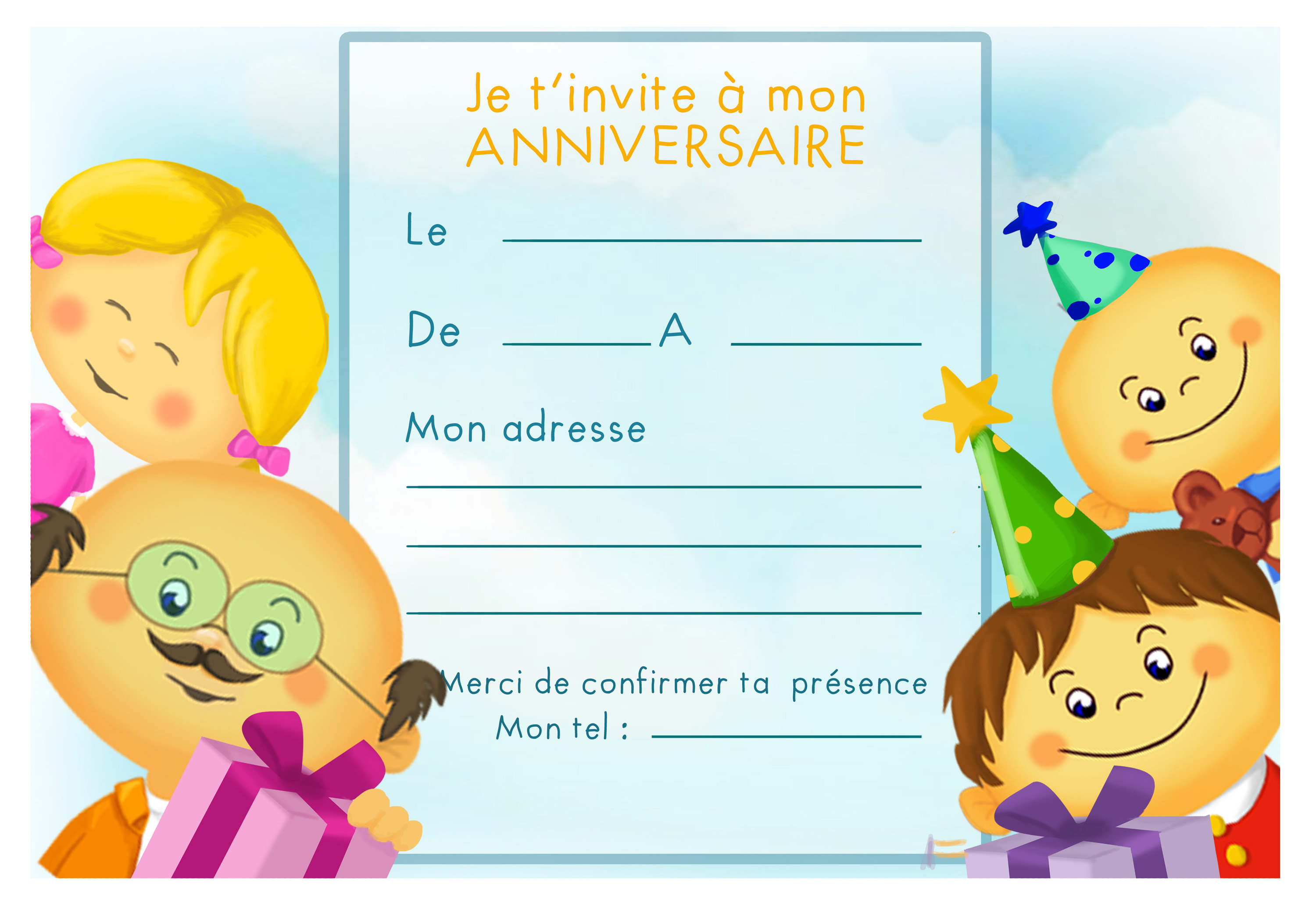 D invite. Carte d'Invitation anniversaire. Exemple carte d'Invitation d'anniversaire. Je t invite a mon anniversaire. Carte d'Invitation exercice.