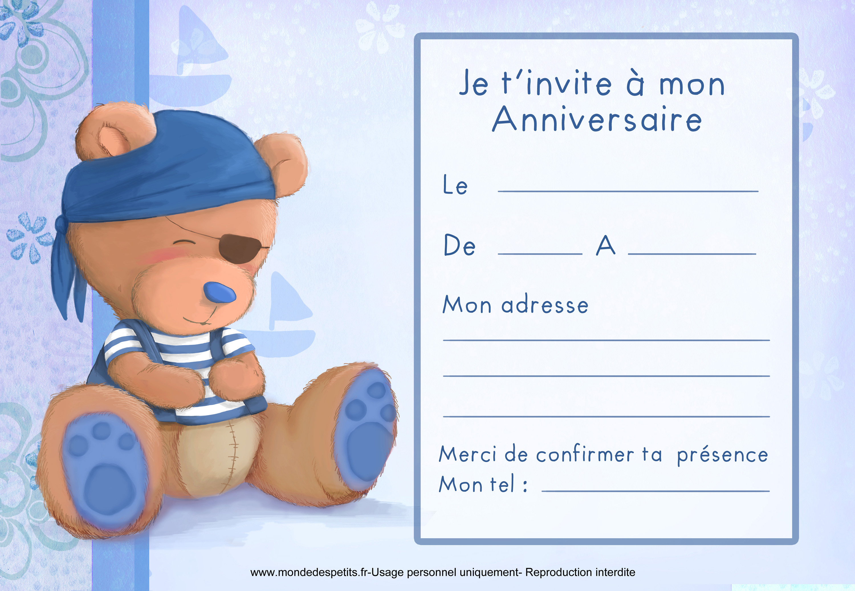 Carte D Invitation D Anniversaire A Imprimer