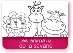 Coloriages: les animaux de la savane