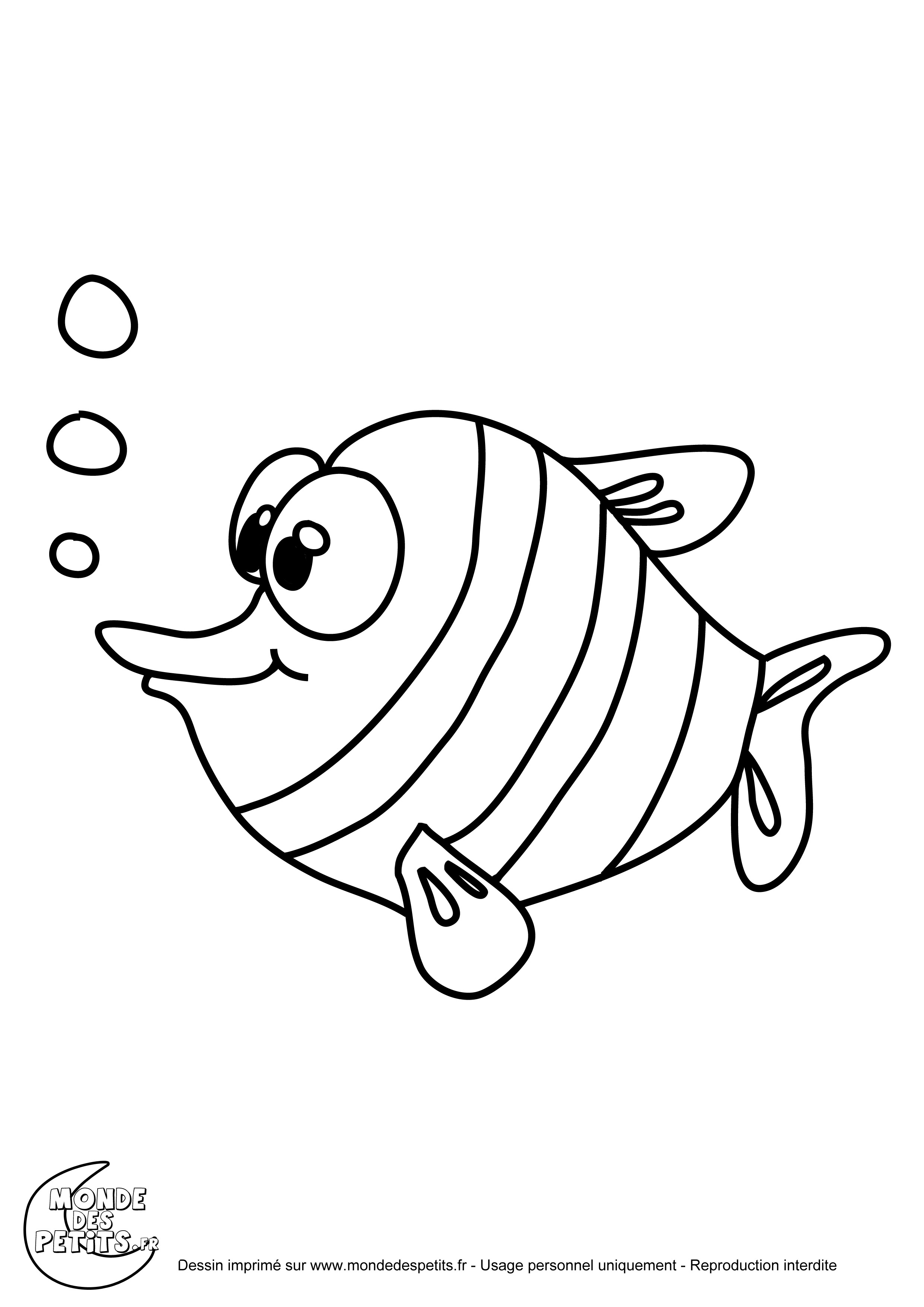 Coloriage Poissons A Imprimer Gratuit