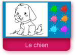 Le petit chiot, coloriage en ligne