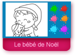 Jeu de coloriage  le bébé de Noël