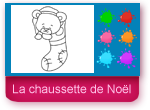 Jeu de coloriage  la chaussette de Noël