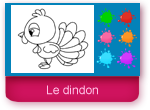 Coloriage de dindon en ligne