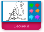 L'écureuil, coloriage en ligne