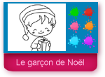 Jeu de coloriage  le garçon de Noël