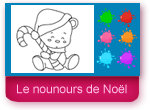 Coloriage en ligne  le nounours de Noël