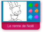 Jeu de coloriage en ligne, le renne de Noël