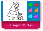 Jeu de coloriage, le sapin de Noël