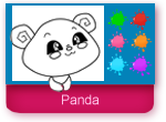 Coloriage en ligne, les Titounis, panda