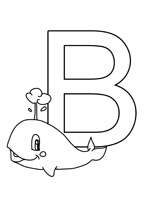 Coloriage la lettre b à colorier pour les enfants