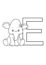 Coloriage de l'alphabet à imprimer la lettre e