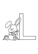 Coloriage à imprimer de la lettre de l'alphabet L