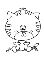 Coloriage le petit tigre 