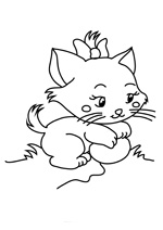 Coloriage le petit chat mignon