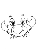 Coloriage animaux le crabe