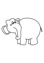 Coloriage le papa éléphant