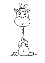 Coloriage girafe