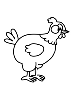 Coloriage Poule