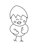 Coloriage le petit poussin