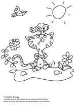 Coloriage pour enfants le Chat