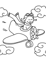 Coloriage L'aviateur