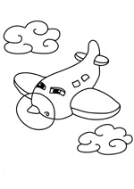 Coloriage à imprimer l 'avion du ciel