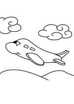 Coloriage d'avion à imprimer